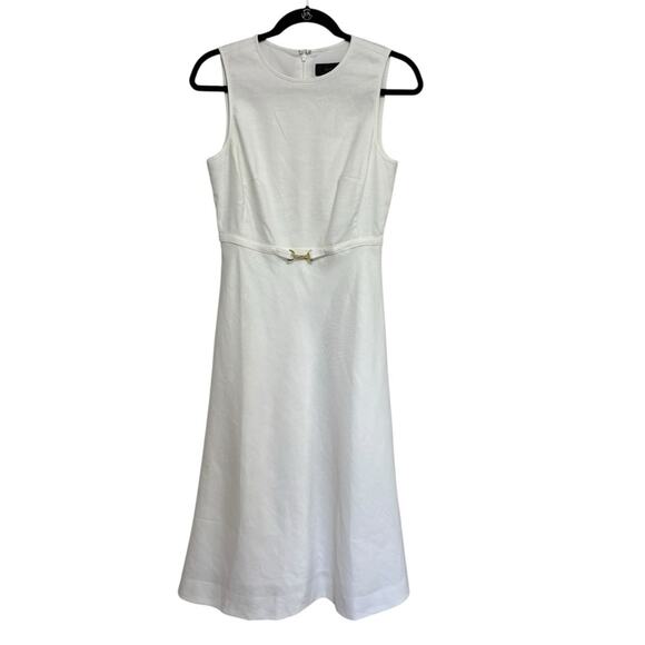 J. Crew Dresses & Skirts - NWT J. Crew A-line Midi Dress in Stretch Linen in White - Size 2